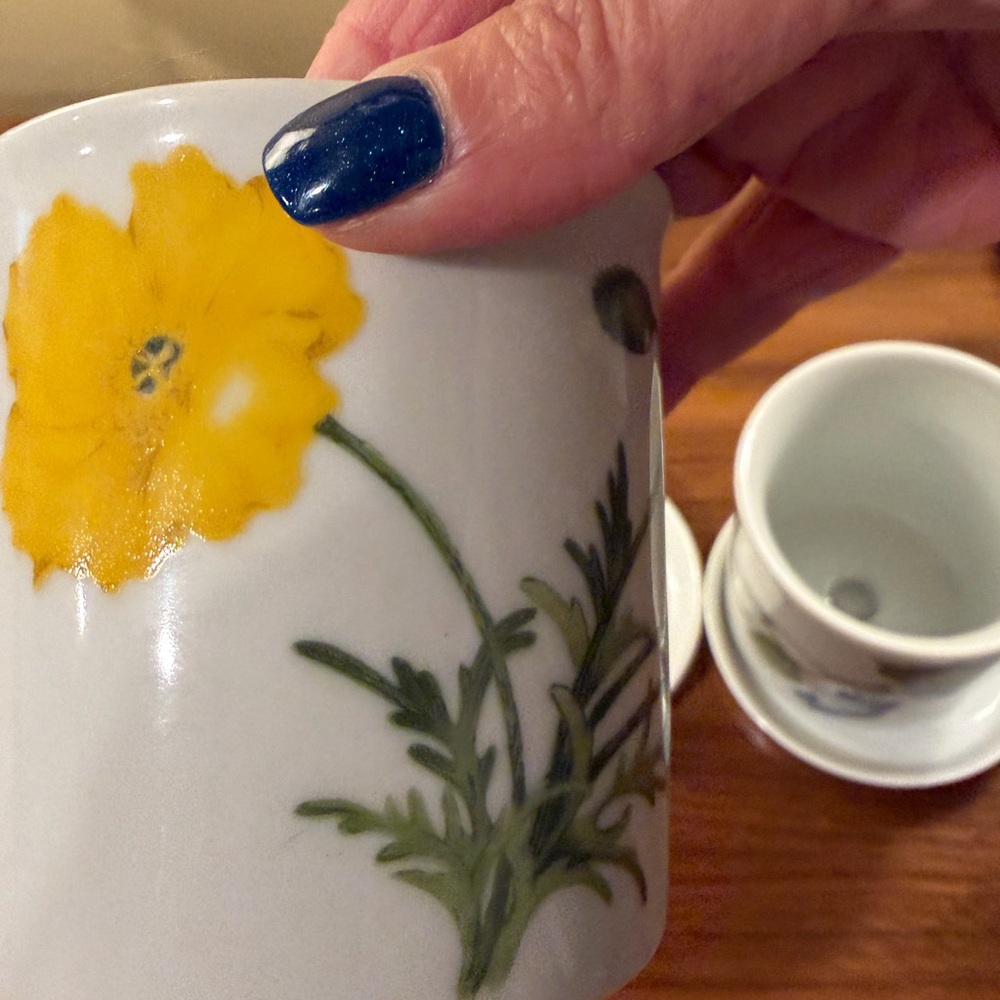 Made in Japan Small planters with Saucers - Picture 5 of 13